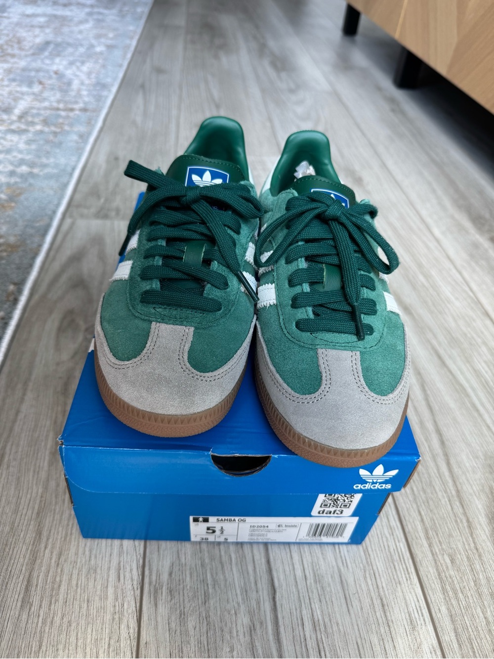 Adidas Samba OG - Collegiate Green Gum Grey Toe - ID2054 - Picture 4 of 7